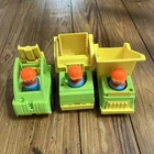 Vintage Fisher Price Little People LIFT AND LOAD DEPOT VEHICLES LOT Of 3