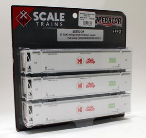 ScaleTrains (3PK) 53' Reefer Containers Hub Group 300069,300108,300237 HO 1/87