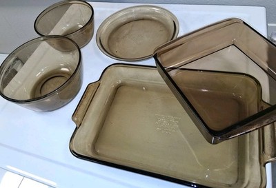 Anchor VTG Variety Ovenware Mixing Bowls & Casserole Dish 3QT W/ Pie Plt. 1071