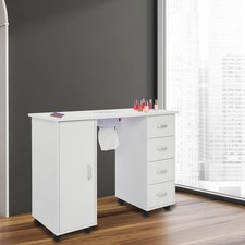 Manicure Table Nail Desk w/ Dust Collector  4 Drawers Beauty Salon Workstation