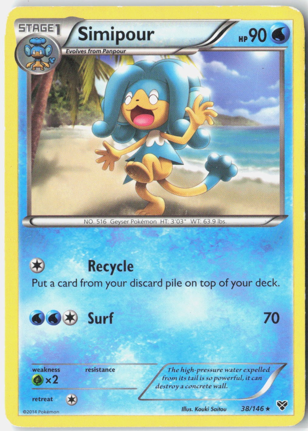 Simipour XY Base Set 38/146 Pokemon Card