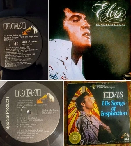 Elvis Presley Inspiration/Gospel Vinyl Record Albums 33 RPM LP(1972,1977)
