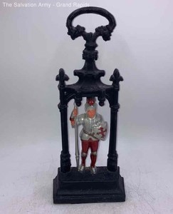 Black English Cast Iron Home Decorative Heavy-Duty Knight Door Stop