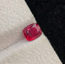 Natural Pinkish Red Spinel 0.90 CT Cushion Cut Unheated Loose Gemstone
