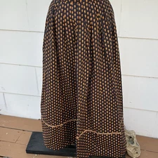 Vtg '70's Souleiado Pierre Deux Fabric Maxi Skirt Prairie French Country Peasant