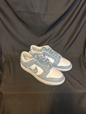 Nike Dunk Low Blue Paisley Size 9.5W Style # DH4401-101