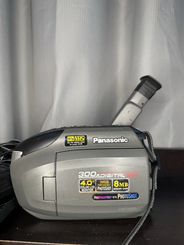 Panasonic Palmcorder with Photoshot PV-L750D Working VHS-C with Battery Charger - Image 4 of 4
