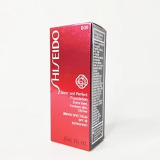 Shiseido Sheer and Perfect Foundation Broad Spectrum SPF 18 B100 D10 D20