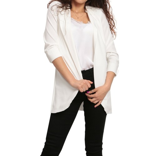 Giacca donna aperta blazer manica lunga estiva giacchino copri abito nuova  4504 | eBay