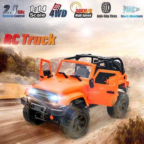 Convertible RC Car 1/14 RC Crawler Truck 4WD 2.4GHz 30km/h LED Off Road Trucks - Picture 23 of 38