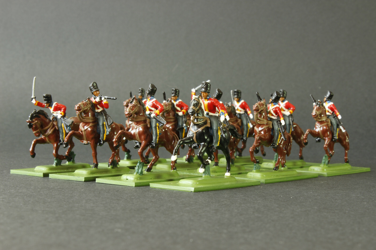 1 72 Scale Well Painted Set of 12 British Dragoons Waterloo Napoleonic 1 72 Scale Well Painted Set of 12 British Dragoons Waterloo Napoleonic