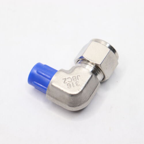 (10-Pk) Parker A-Lok Male Elbow 1/2" Compression Tube x 1/4" 8MSEL4N-316 - Picture 3 of 4