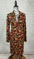 Moda International women's size small stretch knit geometric print dress b2