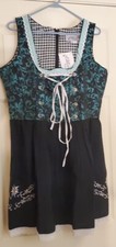 Size 44 S German Dirndl Women Waitress Short Oktoberfest Party Dress Only