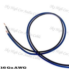 25' EACH BLUE & BLACK - 50 ft 16 Gauge AWG Primary / Remote Wire Lead Sky High