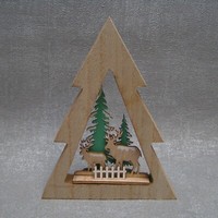 Gilde Tanne Stern Holz Tannen Hirsch Weihnachten Winter Advent 67682