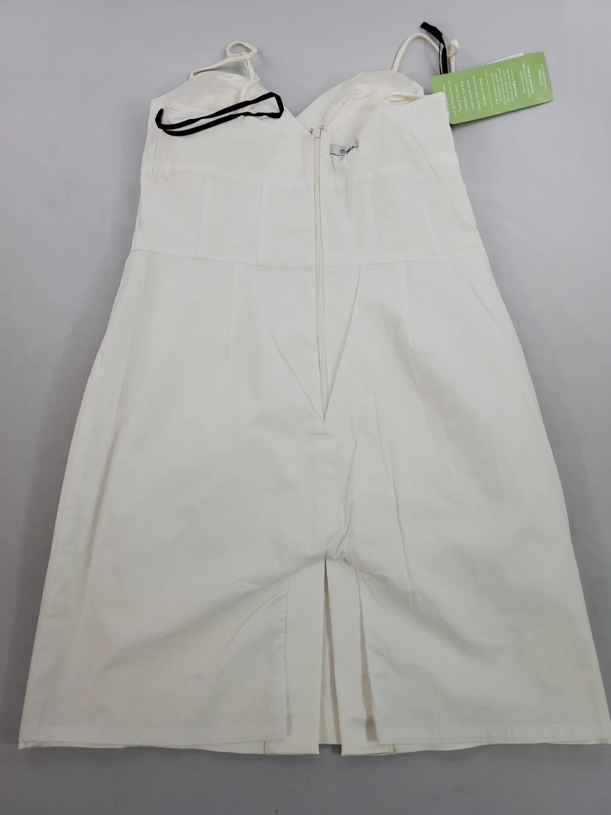 VETEMENTS vestito donna TESS nuovo 20920 bianco con cintura acetato nylon spandex tg 14 49 99€