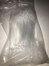 1000Pcs 5'' Plastic Tag Line Jewelry Clothing Tagging Loop Tie Lock Fastener