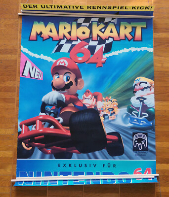 Nintendo - Mario Kart 64 - original POSTER - Rar - 84x49,5cm - 1996