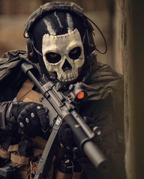 Military Style Ghost Skull Balaclava - COD Camouflage