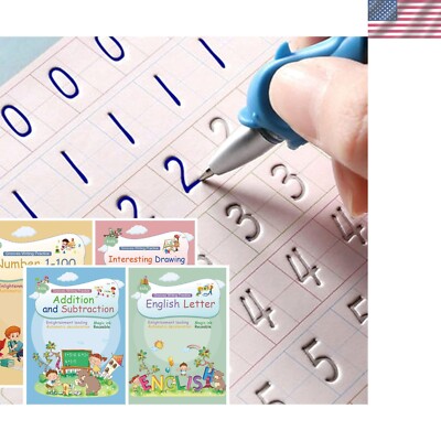 Grooved Template Magic Ink Copybooks - Enhance Kids Writing Skills Effortlessly