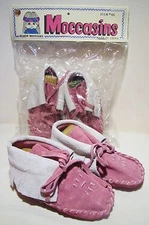 New Bloom Brothers Baby Toddler Girl Child Doll Moccasins Pink Size 1 2 3 4