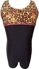 TALENT TALE GIRLS DANCE/ GYMNASTIC Empire Waist Animal Printed Tank Biketard