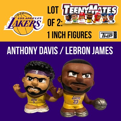 Lot Of 2 NBA TeenyMates LA Lakers LEBRON JAMES &ANTHONY DAVIS - 1 Inch ...