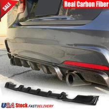 For BMW F30 320i 325i 328i M-Sport Real Carbon Fiber Rear Bumper Diffuser Lip