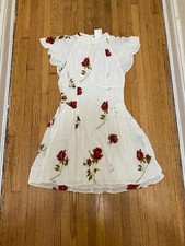 REFORMATION Vaeda Woven Mini Dress In Natural Size 6 Orig. $275 NWT