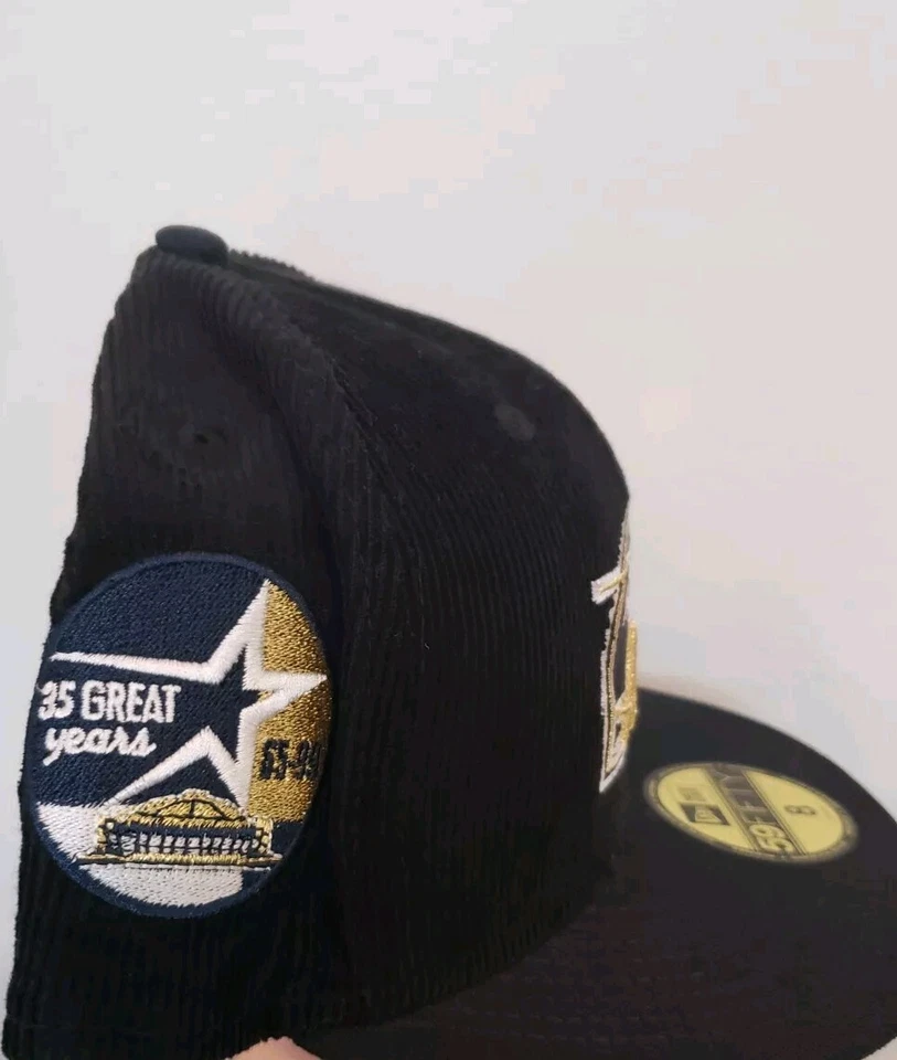 Houston Astros Hat Cap Corduroy 35 Great Years Patch 59Fifty Size 8 New Era - Image 2 of 4