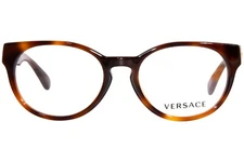 Versace VK3323U 5217 Havana Round Plastic Eyeglasses Frame 47-16-130