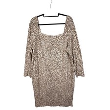 ASOS Curve Animal Print Long Dress Long Sleeves Women’s Plus Size 24