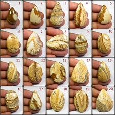 NATURAL PICTURE JASPER CABOCHON DESIGNER OVAL LOOSE GEMSTONE FREE SHIPPING PJ-C