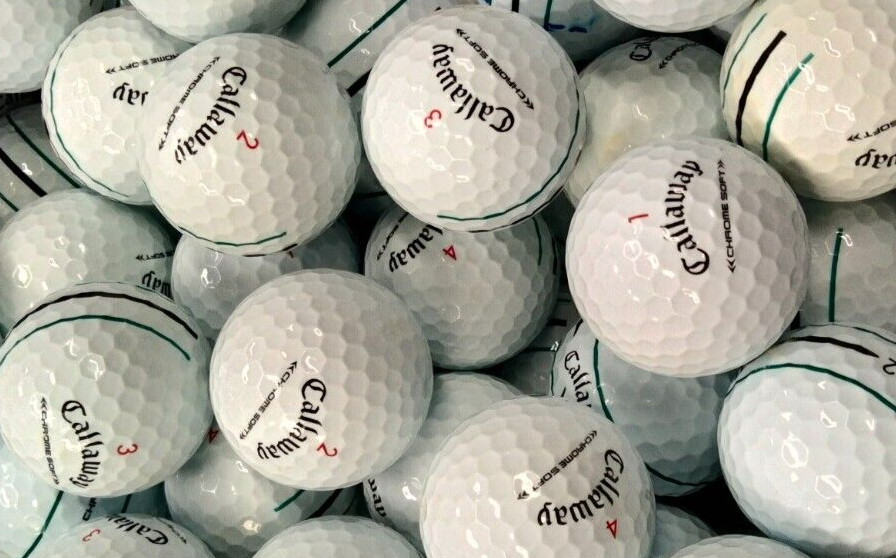 12 Callaway Chrome Soft Triple Track Golf Balls - Green/Black - 2A