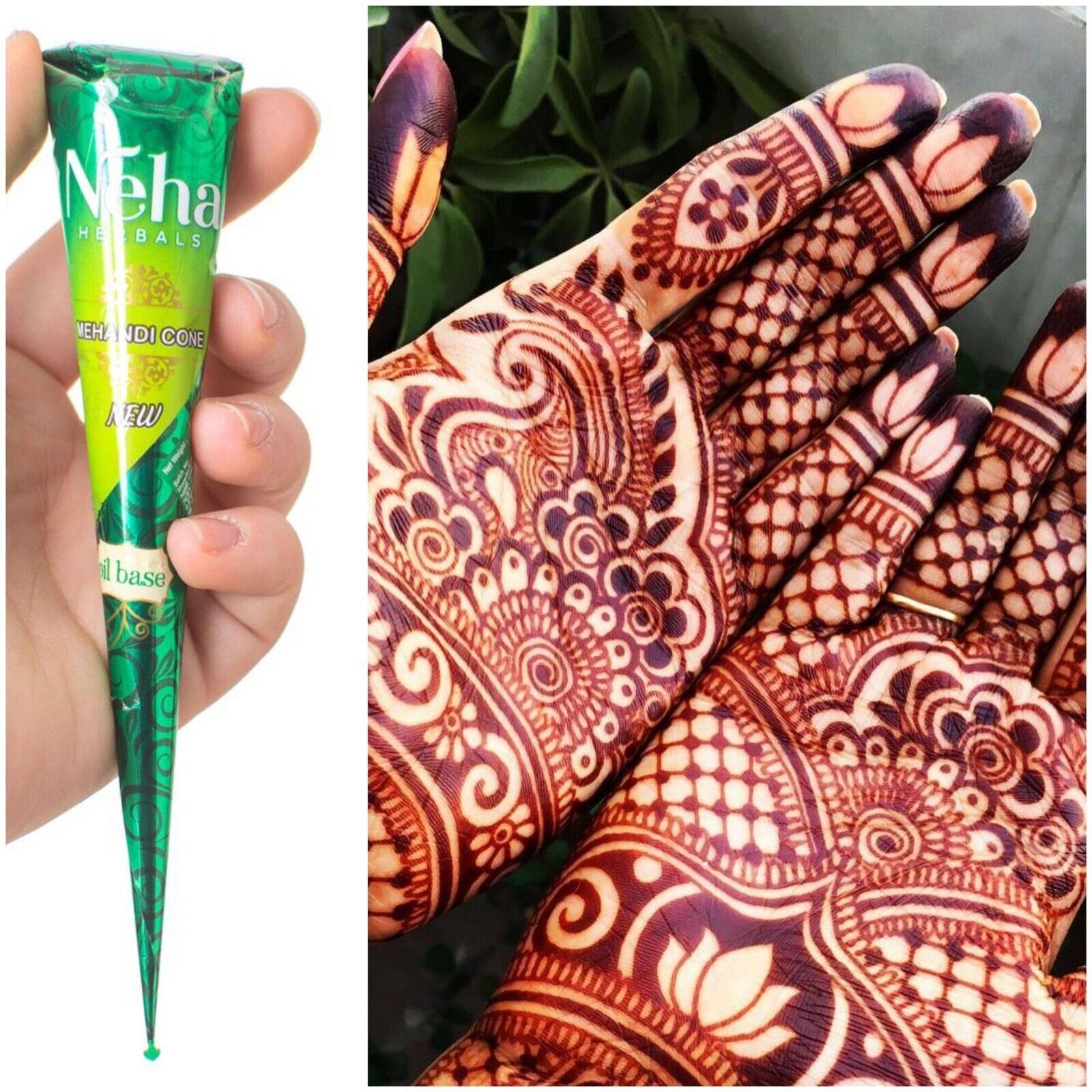 1x Neha Mehandi Cones Natural Herbal Henna Temporary Mehndi Cones Body Art  Ink