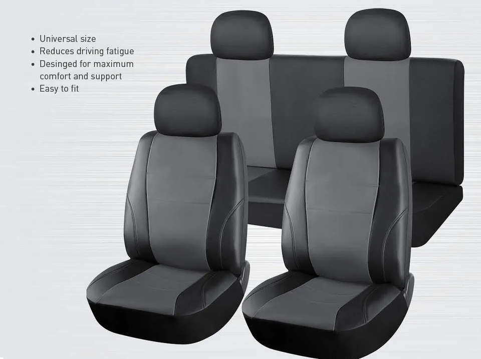 Lot De 2 Housses De Siège Auto (Coussins) Noires - Résistantes Et Lavables - Neuf