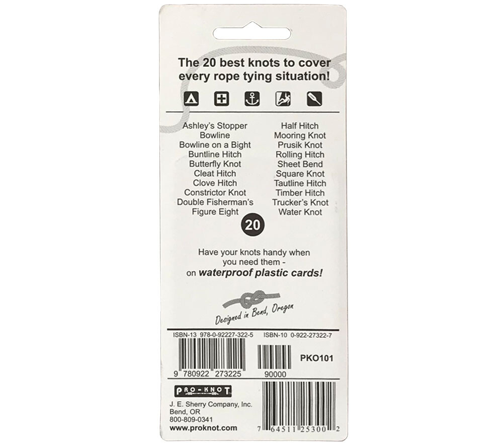 17 Best Outdoor Rope Knots for Camping Boating Hiking Scouts Waterproof Cards for sale online