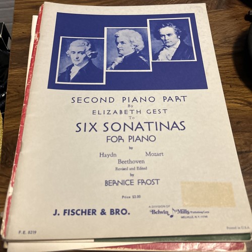 VTG Lot Piano Sheet Music Book Sonatinas Sonatas Bernice Frost Schirmers Library - Picture 6 of 13