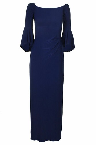 ralph lauren navy blue gown