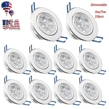 4/10pc 3W/5W LED Downlight Dimmable Spot Panel light Recessed Ceiling Lamp 110V