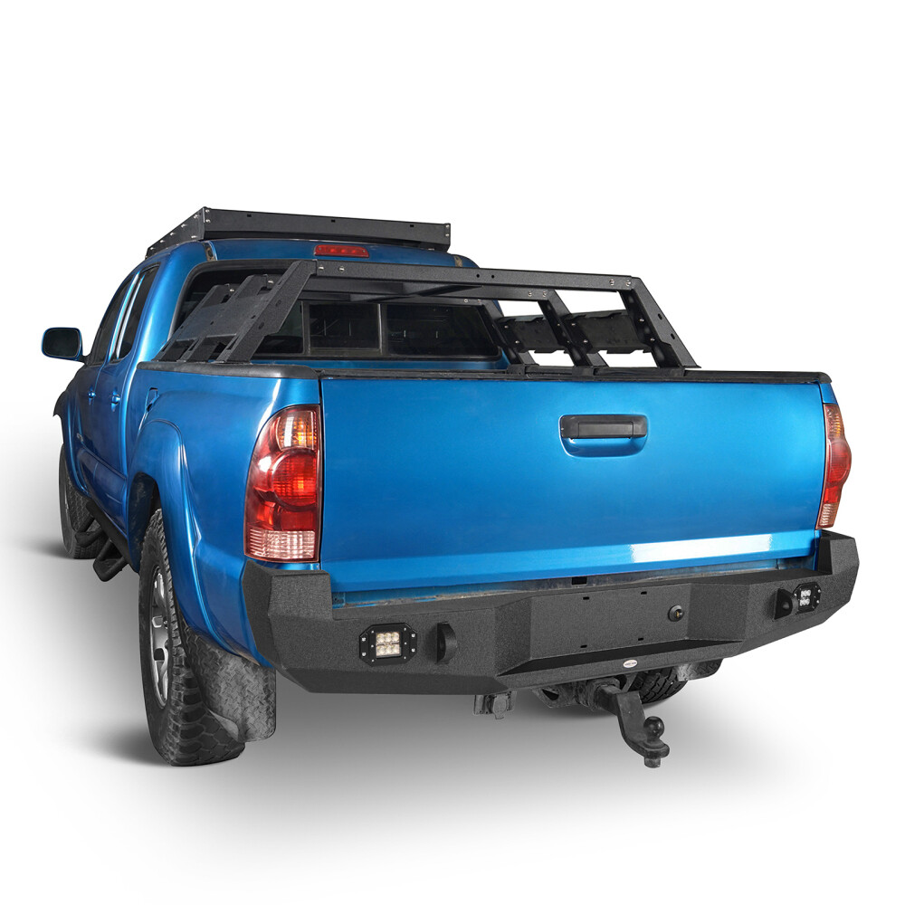 Hooke Road Discovery Steel Rear Step Bumper For 2005-2015 Toyota Tacoma 2 Gen 
