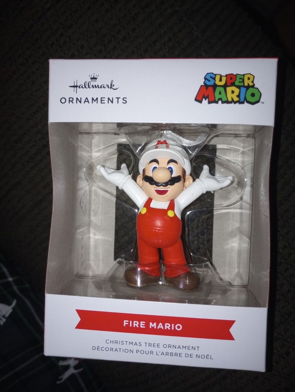 Super Mario Bros Fire Mario Christmas Tree Ornament New!!