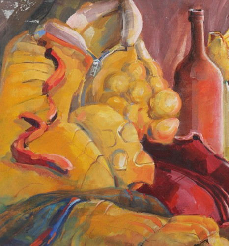 Modern original gouache painting still life - Picture 5 of 15