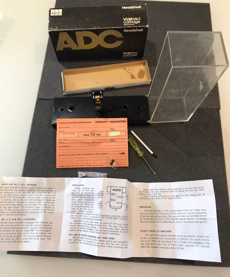 ADC VLM MkII Cartridge On Headshell In Display Box & Cabinate See Pictures - Image 3 of 4