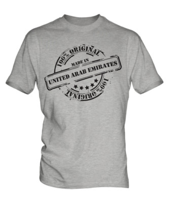 MADE IN UNITED ARAB EMIRATES HERREN T-SHIRT GESCHENK WEIHNACHTEN GEBURTSTAG 18. 30. 40.