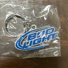 Bud Light rubber keychain new!