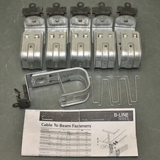 (6) Cooper B-Line J-Hook BCH32-U-5-8, 2" Bundle, 30 lb Load, Galvanized Steel