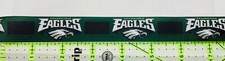 Philidelphia Eagles 7/8" Grosgrain Ribbon for Hair Bows, Lanyards, Key Chains