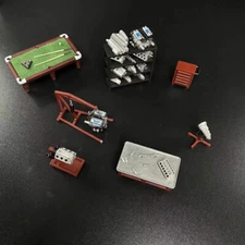 1:64 Diorama Car Garage Repair Tools Model Workshop Scene Display Accessory Prop